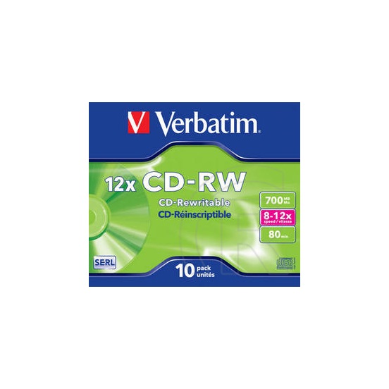 CD ROM Verbatim CD-RW80 12x normál tok