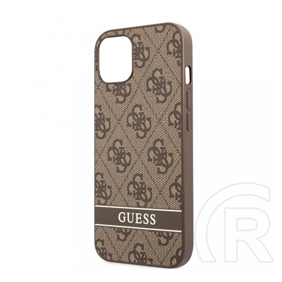 CG MOBILE Apple iPhone 13 guess 4g stripe műanyag telefonvédő (textil hátlap) barna