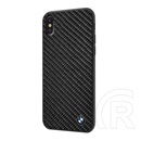 CG MOBILE BMW SIGNature műanyag telefonvédő ( Apple iPhone XS 5.8 szilikon keret, karbon minta) fekete