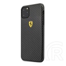 CG MOBILE Ferrari Scuderia Apple iPhone 11 Pro Max műanyag telefonvédő (karbon minta) fekete