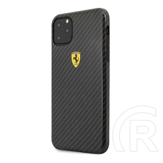 CG MOBILE Ferrari Scuderia Apple iPhone 11 Pro Max műanyag telefonvédő (karbon minta) fekete