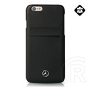 CG MOBILE MERCEDES-BENZ Apple iPhone 6S Plus 5.5 műanyag telefonvédő, valódi bőr (bankkártya tartó) fekete