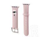 CG Mobile Apple Watch Series 5 40mm  Karl Lagerfeld karl head nft pótszíj ( kicsi, szilikon, fém csat) rózsaszín