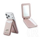 CG Mobile Apple iPhone 12  karl lagerfeld mirror kártyatartó (kitámasztó, tükör, magsafe) rózsaszín