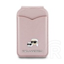 CG Mobile Apple iPhone 12  karl lagerfeld mirror kártyatartó (kitámasztó, tükör, magsafe) rózsaszín