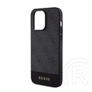 CG Mobile Apple iPhone 15 Pro guess 4g stripe műanyag telefonvédő (textil hátlap, magsafe) fekete