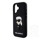 CG Mobile Apple iPhone 16 Karl Lagerfeld 3d rubber ikonik szilikon telefonvédő (ütésállóság, 3d) fekete
