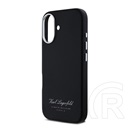 CG Mobile Apple iPhone 16 Karl Lagerfeld grained pu hotel rsg szilikon védő (ütésállóság, bőr hatású hátlap) fekete