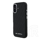 CG Mobile Apple iPhone 16 Karl Lagerfeld grained pu repeated logo magsafe  (ütésálló, bőr hatás hátlap, magsafe) fekete