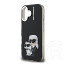 CG Mobile Apple iPhone 16 Karl Lagerfeld iml aquarelle karl and choupette szilikon védő (ütésállóság, kameravédő) fekete