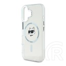 CG Mobile Apple iPhone 16 Karl Lagerfeld iml choupette head metal frame magsafe (ütésálló, kameravédő, magsafe) átlátszó