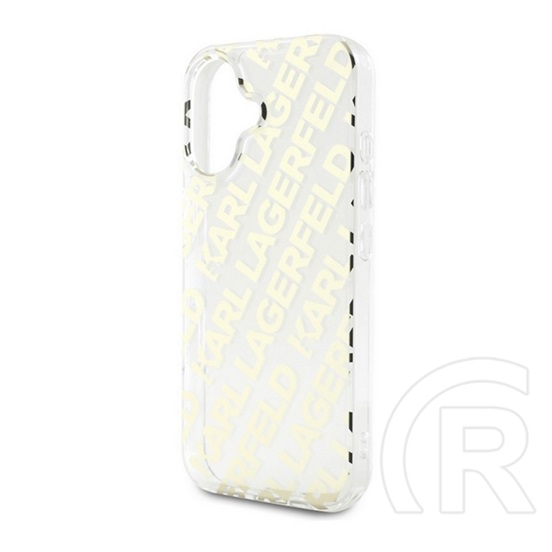 CG Mobile Apple iPhone 16 Karl Lagerfeld iml electroplated repeated logo szilikon telefonvédő (ütésállóság) arany