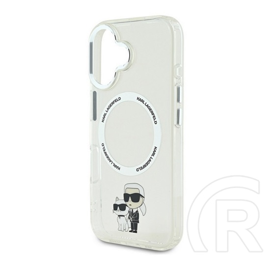 CG Mobile Apple iPhone 16 Karl Lagerfeld iml karl and choupette magsafe szilikon védő (ütésállóság, magsafe) átlátszó