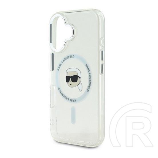 CG Mobile Apple iPhone 16 Karl Lagerfeld iml karl head metal frame magsafe  (ütésálló, kameravédő, magsafe) átlátszó