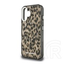 CG Mobile Apple iPhone 16 Karl Lagerfeld iml leopard magsafe  (ütésálló, kameravédő, magsafe, leopárd minta) barna