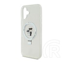 CG Mobile Apple iPhone 16 Karl Lagerfeld ringstand karl and choupette magsafe  (ütésálló, magsafe, kitámasztó) fehér