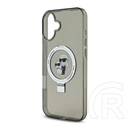 CG Mobile Apple iPhone 16 Karl Lagerfeld ringstand karl and choupette magsafe  (ütésálló, magsafe, kitámasztó) fekete