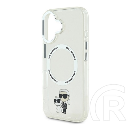 CG Mobile Apple iPhone 16 Plus Karl Lagerfeld iml karl and choupette magsafe szilikon védő (ütésálló, magsafe) átlátszó