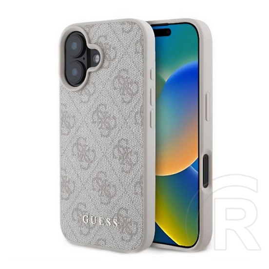 CG Mobile Apple iPhone 16 Plus guess 4g metal gold logo műanyag telefonvédő (textil hátlap) rózsaszín