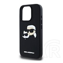 CG Mobile Apple iPhone 16 Pro Karl Lagerfeld 3d rubber double heads szilikon telefonvédő (ütésállóság, 3d) fekete