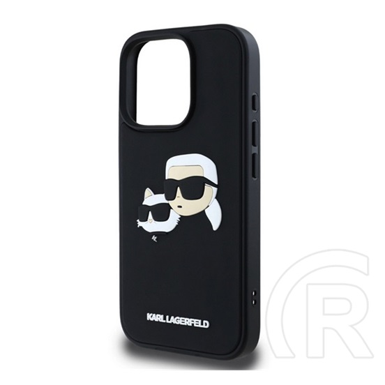 CG Mobile Apple iPhone 16 Pro Karl Lagerfeld 3d rubber double heads szilikon telefonvédő (ütésállóság, 3d) fekete