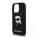 CG Mobile Apple iPhone 16 Pro Karl Lagerfeld 3d rubber ikonik szilikon telefonvédő (ütésállóság, 3d) fekete