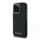 CG Mobile Apple iPhone 16 Pro Karl Lagerfeld grained pu repeated logo (ütésálló, bőr hatás hátlap, magsafe) fekete