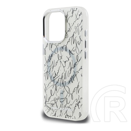CG Mobile Apple iPhone 16 Pro Karl Lagerfeld iml karl script pattern magsafe  (ütésálló, kameravédő, magsafe) fehér