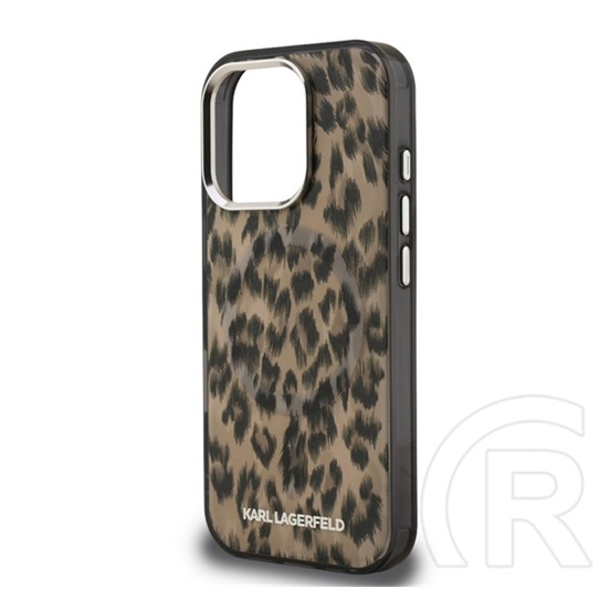 CG Mobile Apple iPhone 16 Pro Karl Lagerfeld iml leopard magsafe  (ütésálló, kameravédő, magsafe, leopárd minta) barna