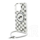 CG Mobile Apple iPhone 16 Pro Karl Lagerfeld iml monogram crossbody k&ch heads (ütésálló, magsafe, nyakpánt) átlátszó