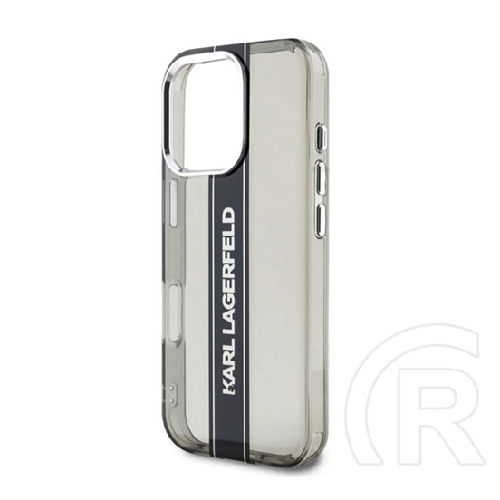 CG Mobile Apple iPhone 16 Pro Karl Lagerfeld iml stripe logo szilikon telefonvédő (ütésállóság, kameravédő) fekete
