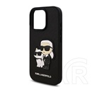 CG Mobile Apple iPhone 16 Pro Karl Lagerfeld pu saffiano karl and choupette  (ütésálló, bőr hatás hátlap, 3d) fekete