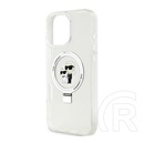 CG Mobile Apple iPhone 16 Pro Karl Lagerfeld ringstand karl and choupette magsafe  (ütésálló, magsafe, kitámasztó) fehér