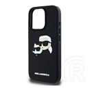 CG Mobile Apple iPhone 16 Pro Max Karl Lagerfeld 3d rubber double heads szilikon telefonvédő (ütésállóság, 3d) fekete