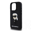 CG Mobile Apple iPhone 16 Pro Max Karl Lagerfeld 3d rubber ikonik szilikon telefonvédő (ütésállóság, 3d) fekete