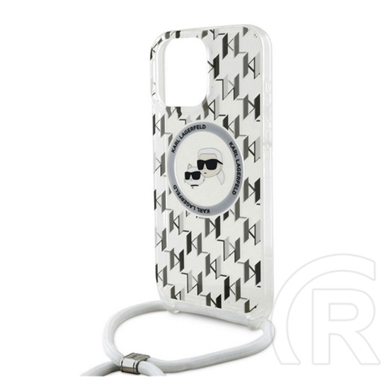 CG Mobile Apple iPhone 16 Pro Max Karl Lagerfeld crossbody k&ch heads (ütésálló, magsafe, nyakpánt) átlátszó