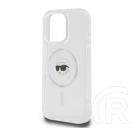 CG Mobile Apple iPhone 16 Pro Max Karl Lagerfeld karl head metal frame magsafe (ütésálló, kameravédő, magsafe) átlátszó