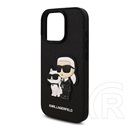 CG Mobile Apple iPhone 16 Pro Max Karl Lagerfeld pu saffiano karl and choupette  (ütésálló, bőr hatás hátlap, 3d) fekete