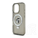 CG Mobile Apple iPhone 16 Pro Max Karl Lagerfeld ringstand karl and choupette (ütésálló, magsafe, kitámasztó) fekete