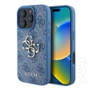CG Mobile Apple iPhone 16 Pro Max guess 4g big logo szilikon telefonvédő (ütésállóság, bőr hatású hátlap) világoskék