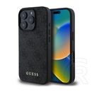 CG Mobile Apple iPhone 16 Pro Max guess 4g metal gold logo műanyag telefonvédő (textil hátlap) fekete