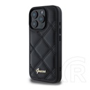 CG Mobile Apple iPhone 16 Pro Max guess pu leather quilted szilikon védő (ütésálló, bőr hatású hátlap, rombusz) fekete
