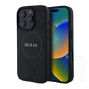 CG Mobile Apple iPhone 16 Pro Max guess saffiano peony classic logo szilikon védő (ütésálló, bőr hatású, magsafe) fekete