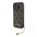 CG Mobile Apple iPhone 16 Pro guess 4g charms műanyag telefonvédő (textil hátlap, telefondísz) barna