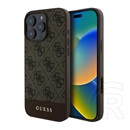 CG Mobile Apple iPhone 16 Pro guess 4g stripe műanyag telefonvédő (textil hátlap) világosbarna
