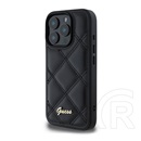 CG Mobile Apple iPhone 16 Pro guess pu leather quilted szilikon védő (ütésállóság, bőr hatású hátlap, rombusz) fekete
