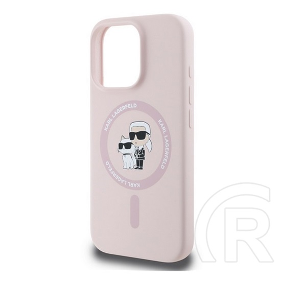 CG Mobile Apple iPhone 16 Pro liquid silicone karl and choupette magsafe szilikon védő (ütésállóság, magsafe) rózsaszín
