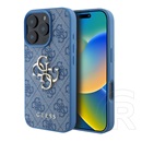 CG Mobile Apple iPhone 16 guess 4g big logo szilikon telefonvédő (ütésállóság, bőr hatású hátlap) világoskék