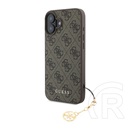 CG Mobile Apple iPhone 16 guess 4g charms műanyag telefonvédő (textil hátlap, telefondísz) barna