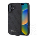 CG Mobile Apple iPhone 16 guess 4g metal gold logo műanyag telefonvédő (textil hátlap) fekete